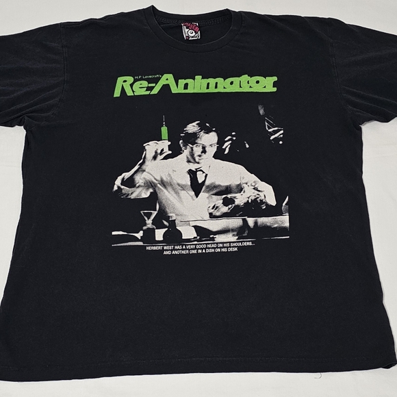 Vtg Chaser Re-Animator H.P. Lovecraft Cult Classic Rare T-Shirt Men's XL